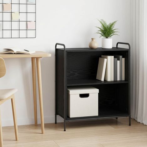 vidaXL Librería 80 x 33 x 80 cm Madera de ingeniería Roble Negro (1/5)