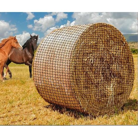 Filet a Foin Chevaux Balle Ronde Durable–Standard ø 159 cm, Filet a Foin  Matière Souple Qui Protège la Bouche du Cheval, Convient pour Nourrir et Stocker Le Foin pour Chevaux (1/5)