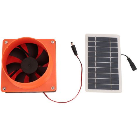 10W 5V Solar Powered ABS Monocrystalline Silicon Panel Ventilation Kit for Round Pipe Chicken Coop, Poultry House, Pet House (1/5)