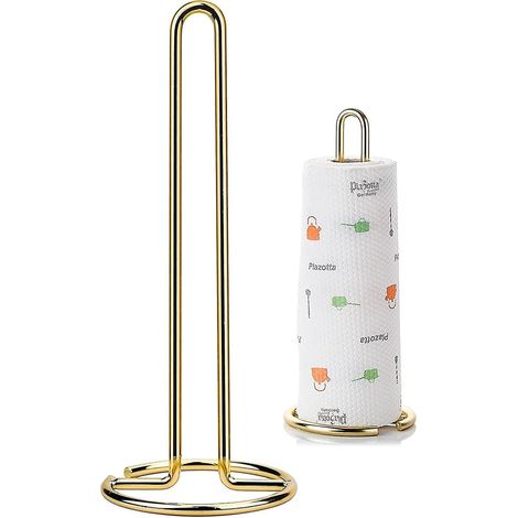 Porte-rouleau de cuisine doré, porte-rouleau de papier toilette vertical portable en acier inoxydable. (1/5)