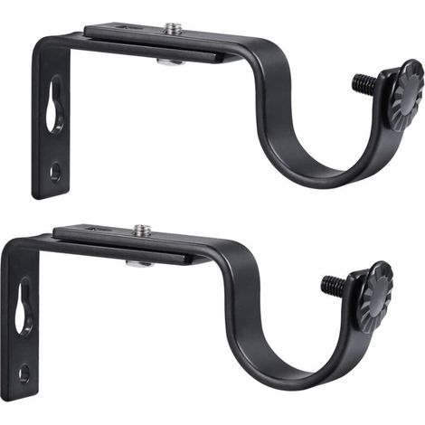 [JAMAIS UTILISÉ]2pcs Réglable Tringle à Rideau Support de Poteau Draperie Tringle Supports pour Tige 1 Pouce 15-22mm