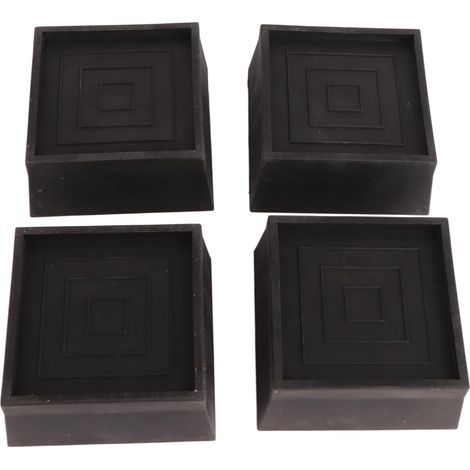 Furniture Riser 2 inch Stackable TPU Square Desk Riser Heavy Duty Antiroproof Anti Slip Black Rerser Bed Lift (1/4)