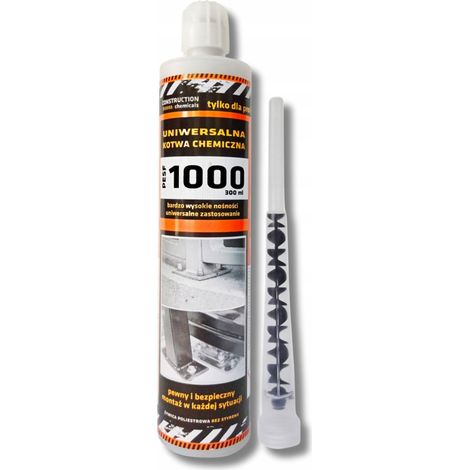 Mortier de scellement PESF1000 - 300 ml - Pour béton et maçonnerie - Résistant et polyvalent