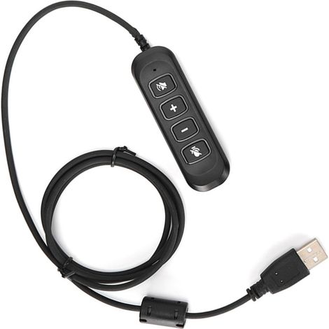 Adaptateur USB-C vers Jack 3.5mm avec Contrôle de Volume Intégré pour Casque - Noir