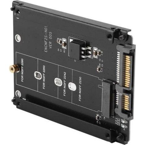 Fdit SSD M.2 NGFF vers 2.5 SATA Adaptateur haute performance 22 broches M.2 NGFF vers SATA Plug and Play M.2 vers SATA M Key