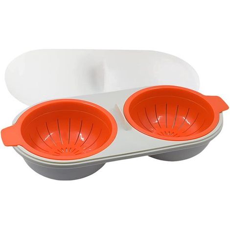 Uovo in camicia nel microonde. Cuocitore a microonde/Preparatore in un minuto. Cucina sana. (1/5)