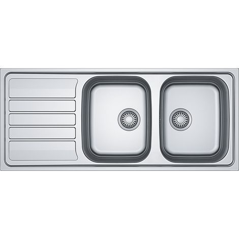 Evier Franke Flash FLL621 Inox Dekor Manu - Inox Dekor (1/2)