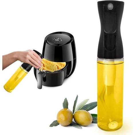Vaporisateur d'huile 220ml, bouteille pulvérisateur cuisine pour huile d'olive, distributeur d'huile et vinaigre en acier inoxydable, cuisson saine (1/5)