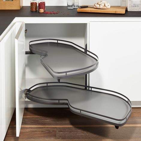 Kesseböhmer LeMans II Eckschrank-Beschlag rechts 500 mm anthrazit
