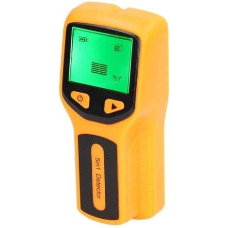 Scanner Mural de Recherche de Montants, Détecteur 5 en 1, Outil de Recherche de Montants avec écran LCD HD pour le Centre et le Bord (Jaune) (1/4)
