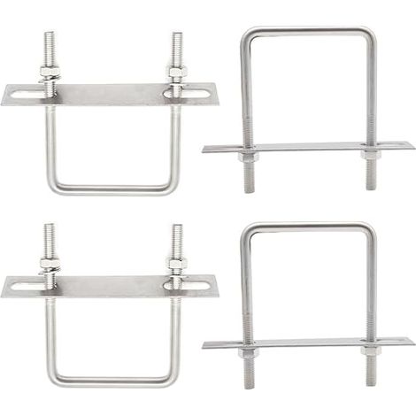 Set di 4 bulloni a U M8 75 x 110 mm