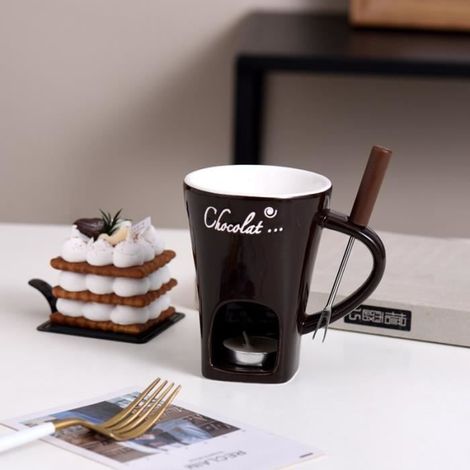 Fondue au chocolat Ensemble de fondue au chocolat Ustensiles de cuisine Bonbons Collation Cuisson Fondoir à chocolat Crème,1pc