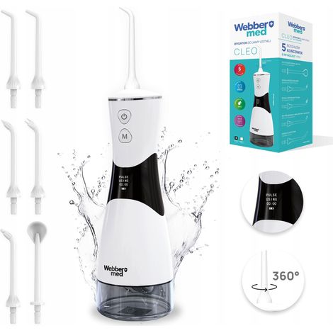 IRRIGATORE DENTALE POTENTE SENZA FILI WEBBER 5 UGELLI 5 MODALITÀ (1/5)