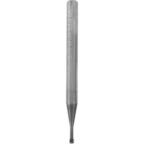 Fräser Wolframstahl Gewindeschneidfräser 3-Zahn 60° CNC-Fräser M2,5x0,45xD4x50