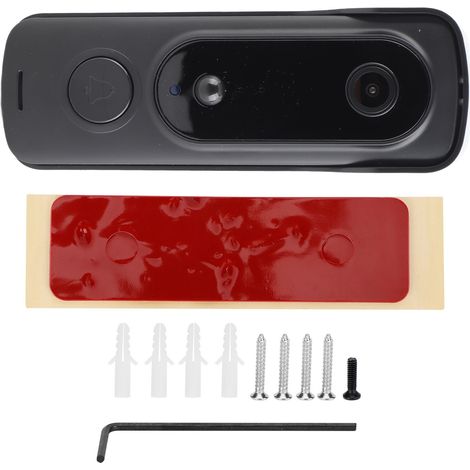 Sonnette vidéo intelligente WiFi, interphone sans fil, système de sécurité domestique avec détection de mouvement PIR 1080p (1/5)