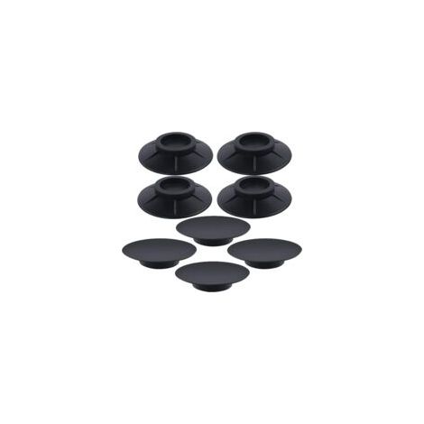 Set di 8 cuscinetti antivibrazione per lavatrici e asciugatrici, cuscinetti in gomma per il cestello della lavatrice (10 cm, neri) - Crezuo