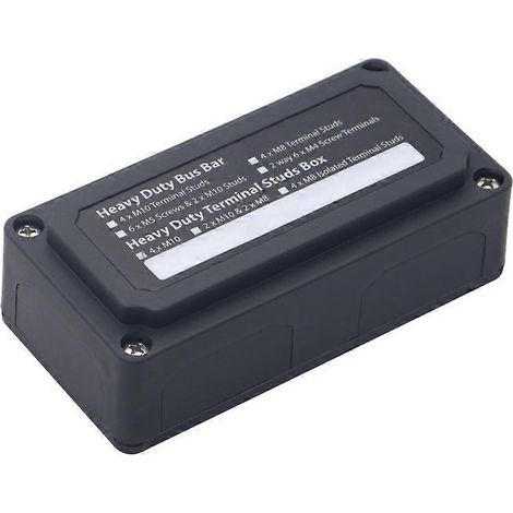 Boîte de distribution batterie 200AM10, bornier sécurisé pour rangement de câbles propre et organisé. (1/4)