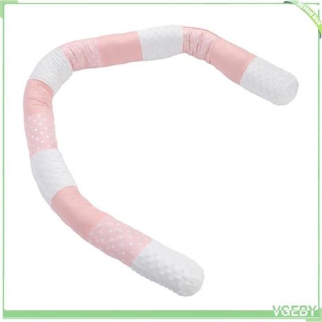 Fafeicy coussin de berceau entouré Oreiller entourant le berceau, couverture à 360 degrés, protection de puericulture bebe Rose (1/5)