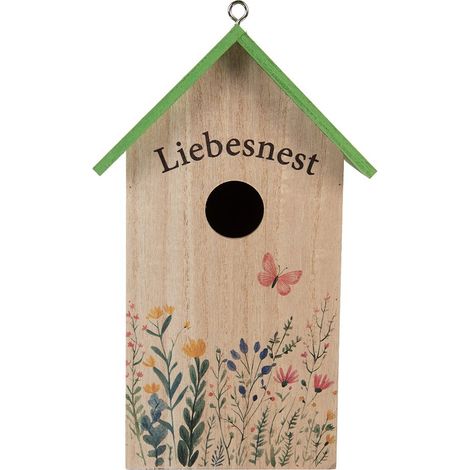 Nichoir à Oiseaux Cabane de Nidification en Bois Marron pour Jardin 14 x 10 x 23 cm - PANGIVO (1/5)