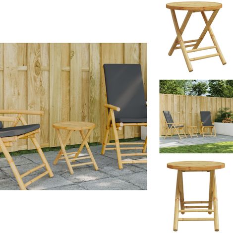 Table de jardin pliable Ø45x45 cm bambou - Table De Jardin Pliable - Table En Bambou - Mobilier De Jardin - Table Extérieure - Décoration Extérieur (1/5)