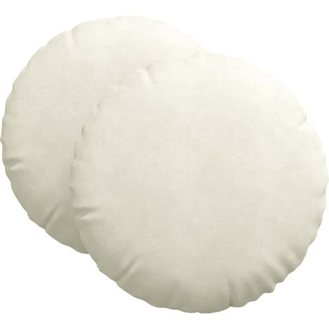 Sitzkissen 2 pcs Creme Ø 80 x 29 cm Samt vidaXL