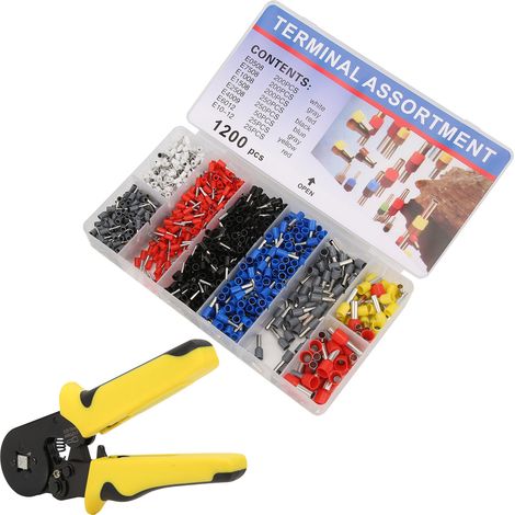 Kit d'outils de sertissage, kit de sertissage de cosses, outils électroniques industriels réglables (1/5)