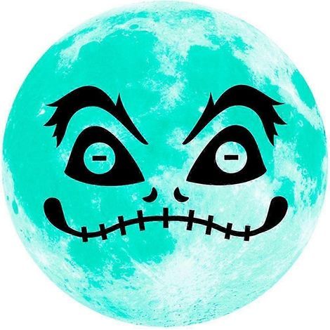 Sticker mural décoratif lumineux pour chambre d'enfant, décoration d'Halloween, adhésif pour plafond ou mur, porte, fenêtre, chambre, fête-grimace 2 (1/5)