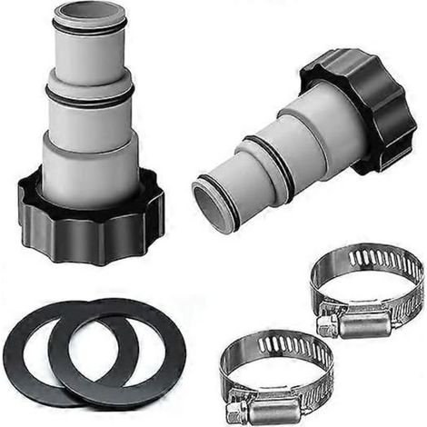 Adaptateurs pour kits de raccordement de piscine Intex, adaptateur de tuyau 32-38 mm, adaptés aux pompes de piscine. (1/5)