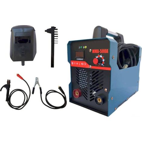 SALDATRICE INVERTER ELETTRODO SALDATURA 500A 230V ACCESSORI CAVI MASCHERA 008ox