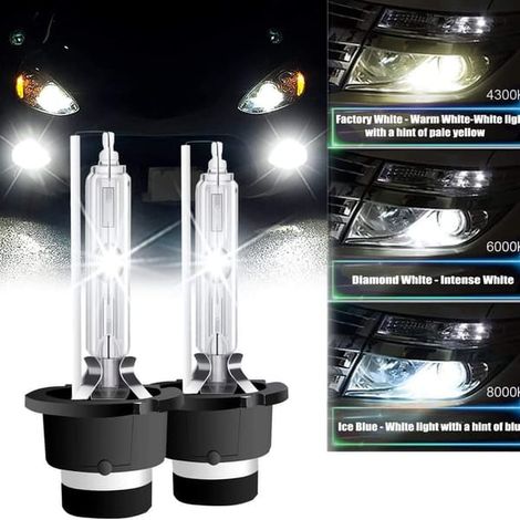 Ampoules xénon métalliques D3S 35W 6000K lumière blanche 12V HID (2 pièces) (1/5)