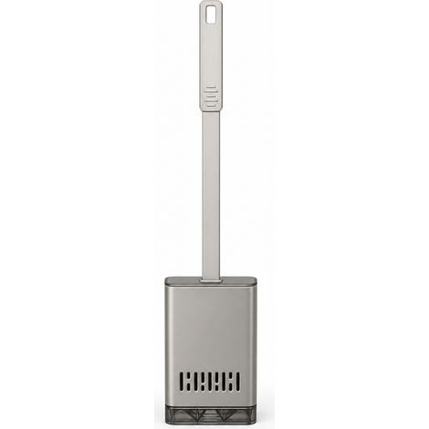 Brosse de toilettes en silicone sur support à poser au sol — manche long aluminium (1/5)