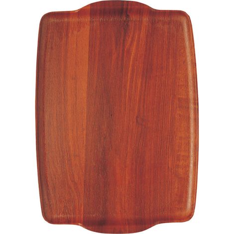 Plateau rectangulaire à poignées - Surface lisse - 31 x 42 cm - Acajou - Lot de 24 - Cambro