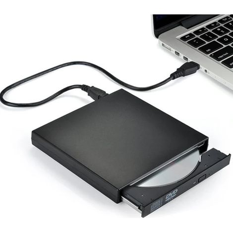 Lecteur CD/DVD externe, compatible avec les ordinateurs portables, lecteur DVD USB 3.0 et Type-C (1/5)