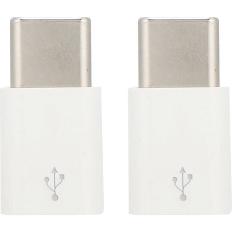 2 Adaptateurs Micro USB vers USB-C, fiche Plug & Play, grande compatibilité, tête de conversion pour transfert de données et charge (1/5)