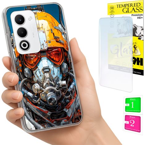 Custodia per Oppo A5 5G, cover fotografica, cover posteriore + vetro 9H (1/5)