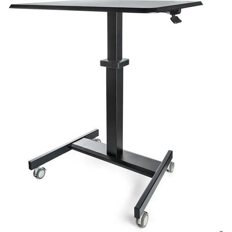 Startech Ergonomischer Stehschreibtisch Mobil Schwarz Verstellbar
