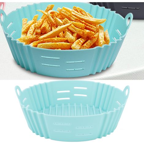 Silikon-Kochplatte für Heißluftfritteusen, hitzebeständig, blau (1/5)