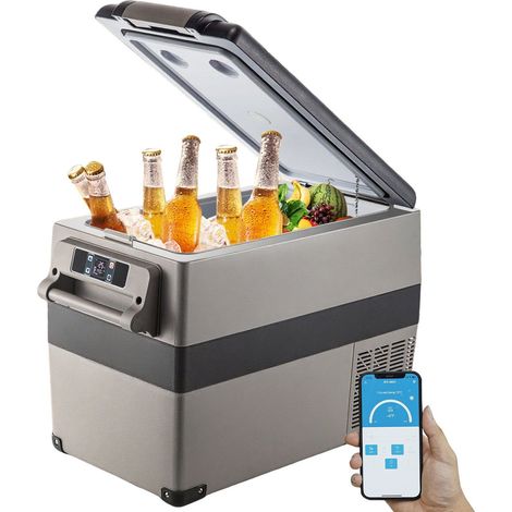 Congélateur portable 45 L pour voiture, mini-réfrigérateur 12 V, glacière 45 W, idéal pour maison et extérieur. (1/5)