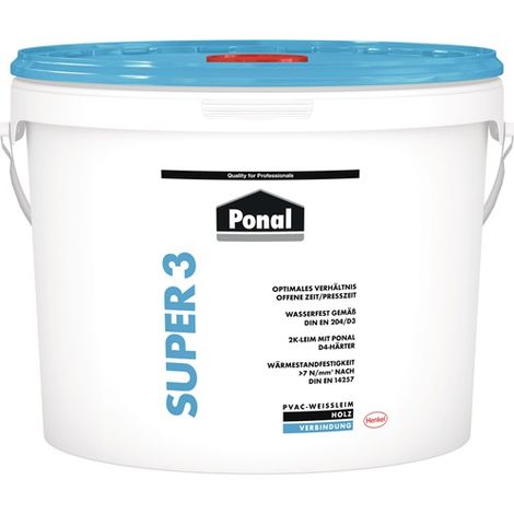 Colle à bois résistante à l'eau / Super 3 10 kg EN 204 : D3 Seau (1/4)