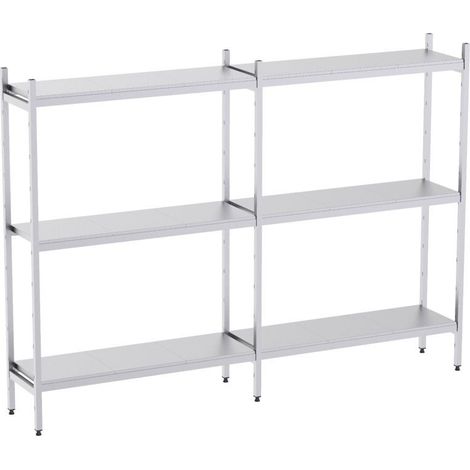 Rayonnage en Acier Inoxydable Linéaires - 2090 à 2990 mm - 3 Niv - P500 - Distform