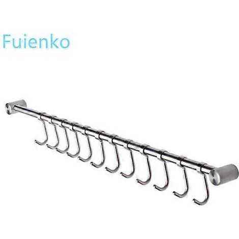 53 cm langer Küchenhaken aus Edelstahl mit 12 silbernen Haken (1/4)