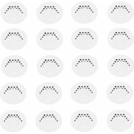 Grille Aerartion 20 Pièces Grille Ventilation 35mm Grille Aeration Grille de Ventilation Grille D'aération Trou Inox Blanc Ronde Grille Ventilation pour Cuisine Armoire Meubles (1/5)
