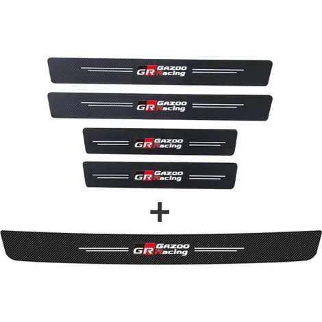 (5 pièces pour GR Racing) Film adhésif autocollant pour pare-chocs arrière de voiture Toyota GR Sport Gazoo Racing Corolla Camry RAV4 Aqua Yaris CHR Protection de seuil de porte (1/3)