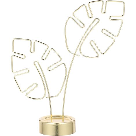 Portafotos Monstera, tarjetero y clips para notas para decoración de mesas y oficinas. (1/4)