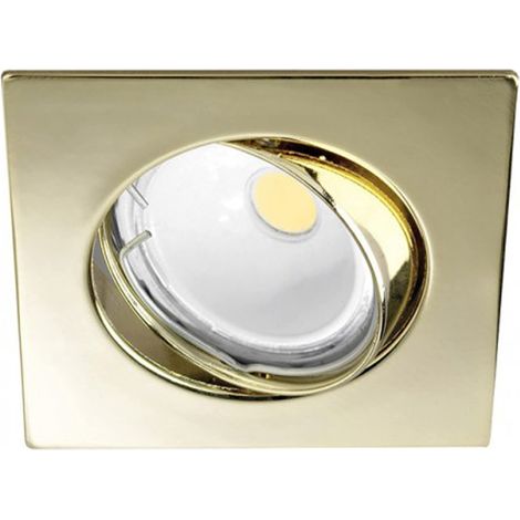 Spot encastrable carré, couleur or (1/3)