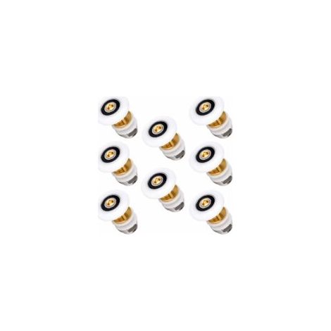 Set mit 8 Schiebetürrollen für Duschen, Ersatzrollen für 25-mm-Rollen - Crezuo (1/4)