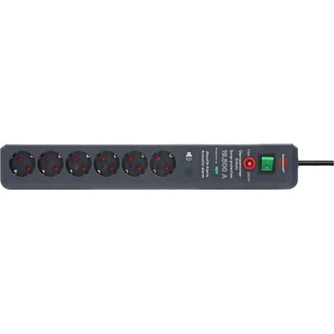 Brennenstuhl 1159540376 Multipresa con protezione da sovratensioni 6 scomparti Antracite Schuko 1 pz. (1/5)