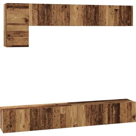Ensemble meuble TV 5 pcs,Banc TV,Armoire TV Bois ancien 100 x 30 x 30 cm CFW127542 (1/5)