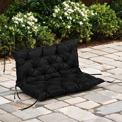 Coussin de banque 3 places avec dossier 6 sangles 100 x 98 x 8 cm (1/5)