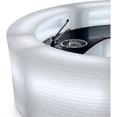 Bancone bar luminoso RGBW da esterno con kit lavamani Hangar60 - Antracite